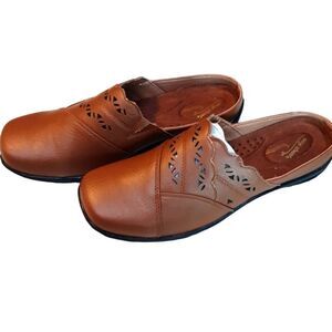 EASY STREET Shoes Comfort Wave Easy Slipon‎ Eyelet Design Brown Womens Sz 11W